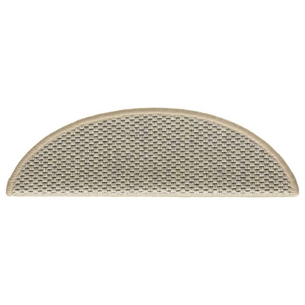 vidaXL Trapmatten zelfklevend 15 st sisal-look 56x17x3 cm grijs