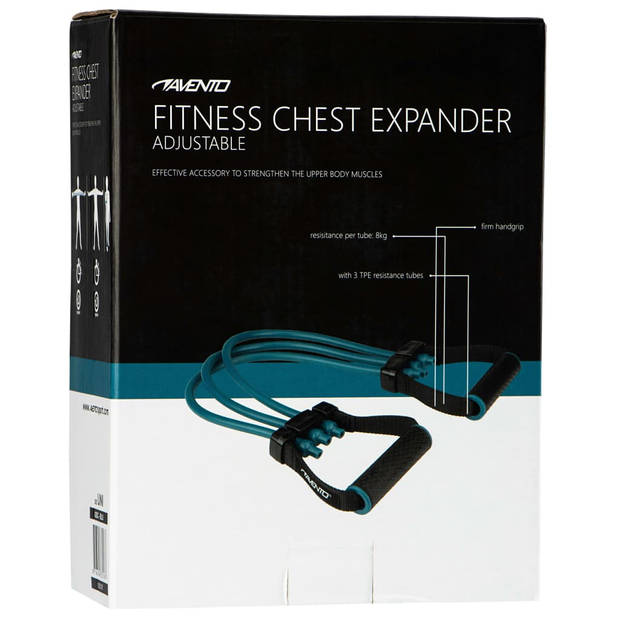 Avento Fitness Borst Expander 335 gram TPE zwart/blauw