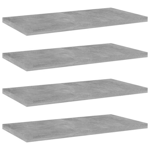 vidaXL Wandschappen 4 st 40x20x1,5 cm bewerkt hout betongrijs