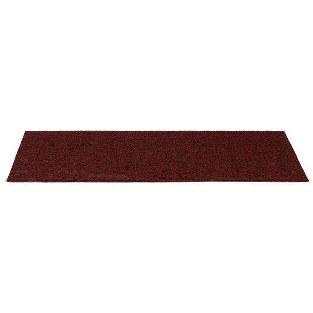 vidaXL 15 st Trapmatten zelfklevend rechthoekig 60x25 cm rood