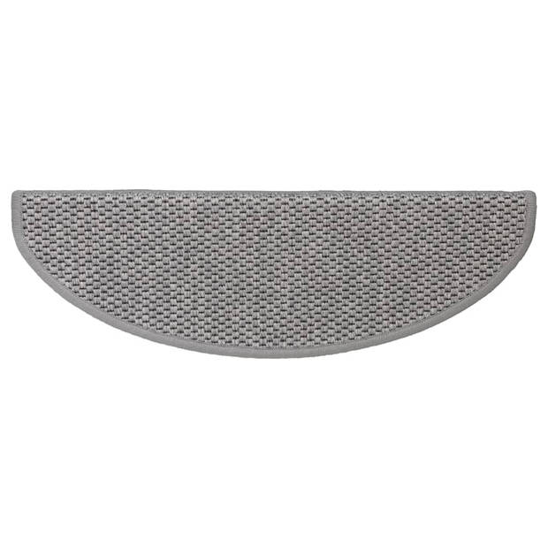 vidaXL Trapmatten zelfklevend 15 st sisal-look 65x21x4cm zilverkleurig