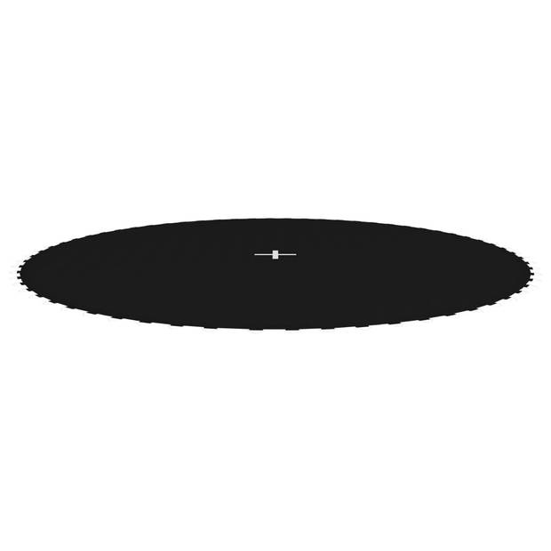 vidaXL Springmat voor 12 feet/3,66 m ronde trampoline stof zwart