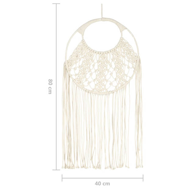 vidaXL Wandhanger macramé 40x80 cm katoen