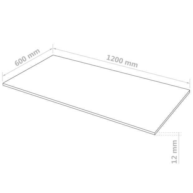 vidaXL MDF platen rechthoekig 120x60 cm 12 mm 4 st