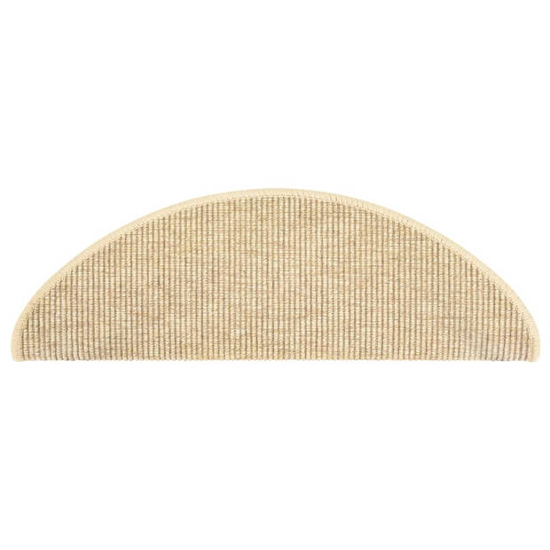 vidaXL Trapmatten zelfklevend 15 st sisal-look 65x21x4 cm beige