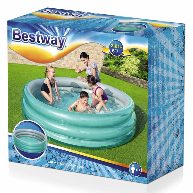 Bestway Zwembad Big Metallic rond 201x53 cm blauw