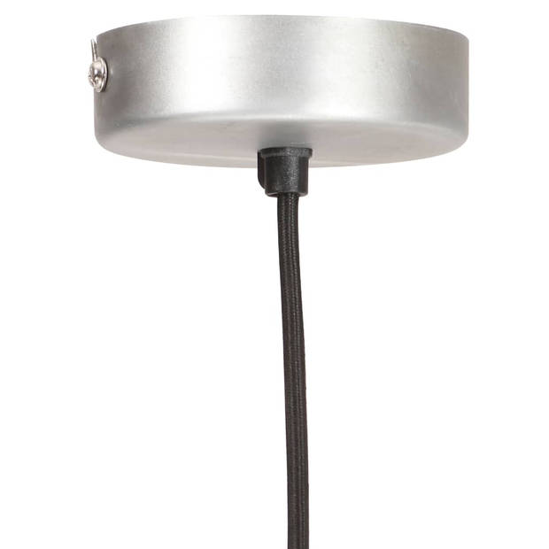 vidaXL Hanglamp rond 25 W E27 28,5 cm zilverkleurig