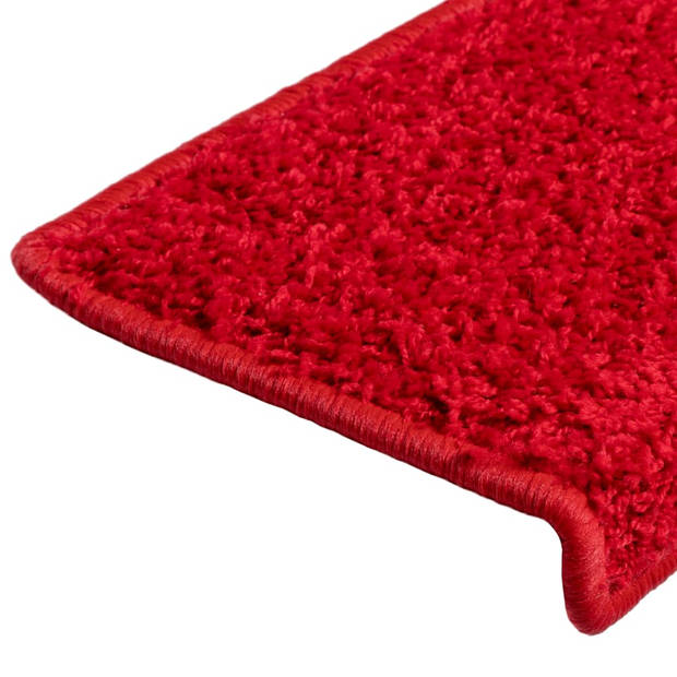 vidaXL Trapmatten 15 st 65x21x4 cm rood