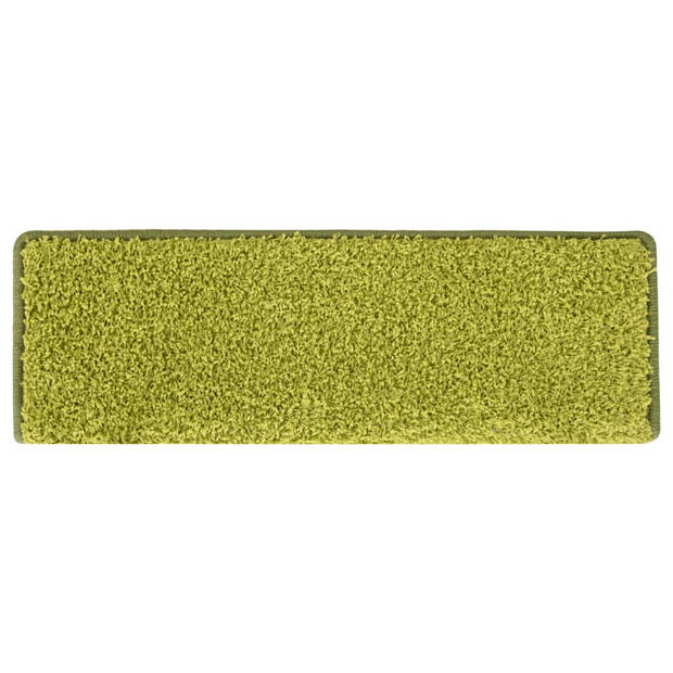 vidaXL Trapmatten 15 st 65x21x4 cm groen