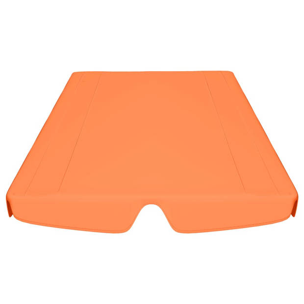 vidaXL Vervangingsluifel voor schommelbank 150/130x105/70 cm oranje