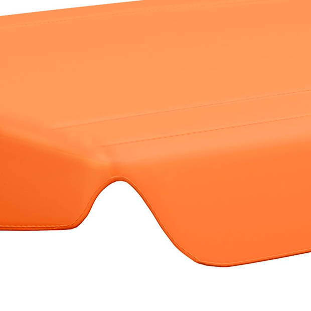 vidaXL Vervangingsluifel voor schommelbank 188/168x145/110 cm oranje