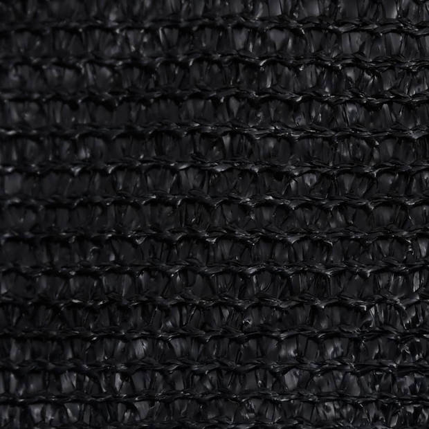 vidaXL Zonnezeil 160 g/m² 3x4,5 m HDPE zwart