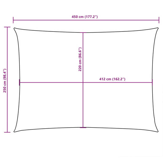 vidaXL Zonnescherm rechthoekig 2,5x4,5 m oxford stof donkergroen