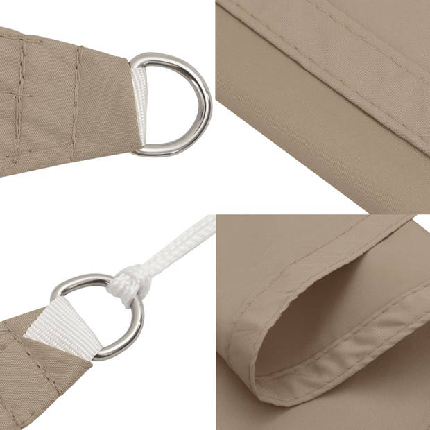 vidaXL Zonnescherm vierkant 2,5x2,5 m oxford stof taupe