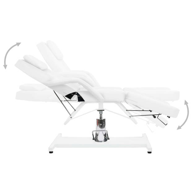 vidaXL Massagetafel 180x62x(87-112) cm wit