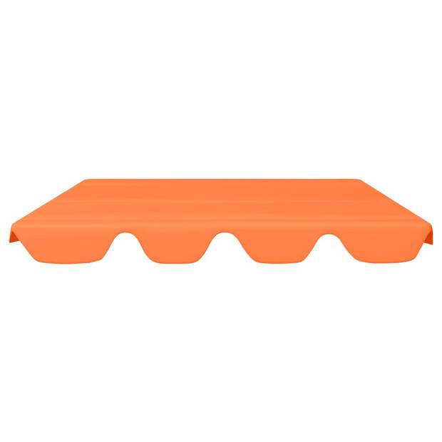 vidaXL Vervangingsluifel voor schommelbank 188/168x145/110 cm oranje
