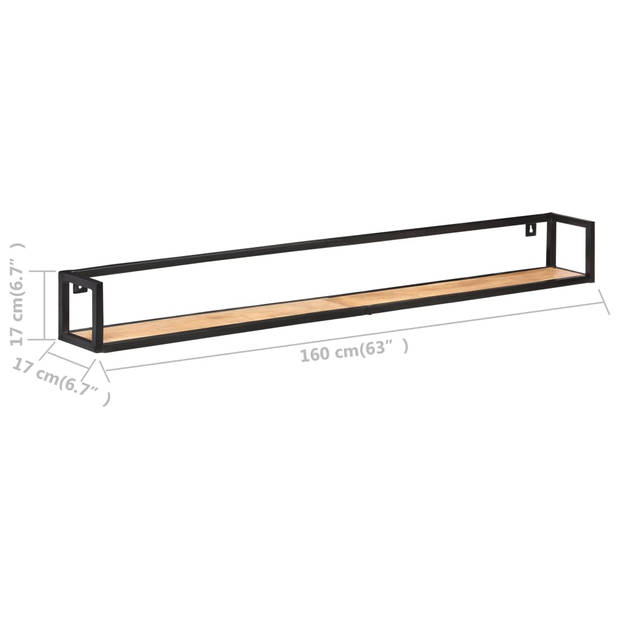 vidaXL Wandschappen 2 st 160 cm massief acaciahout