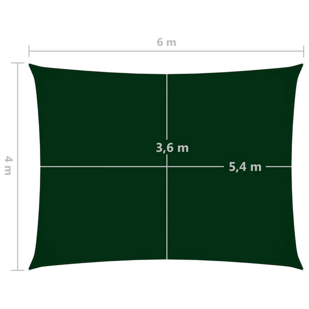 vidaXL Zonnescherm rechthoekig 4x6 m oxford stof donkergroen