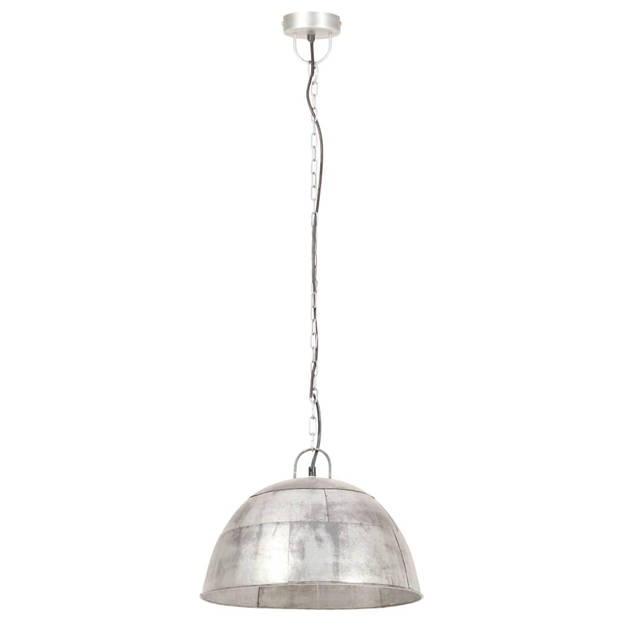 vidaXL Hanglamp industrieel vintage rond 25 W E27 41 cm zilverkleurig