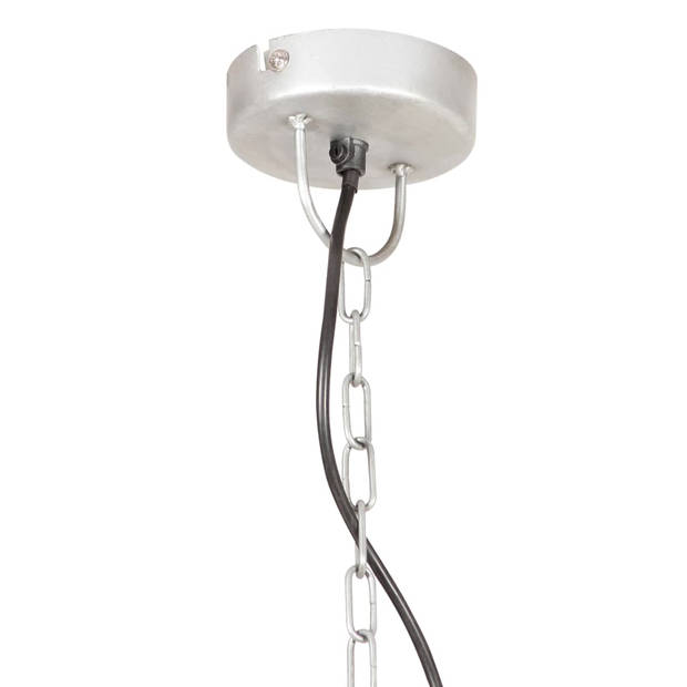 The Living Store Hanglamp Industrieel - 41 x 26.5 cm - Zilver