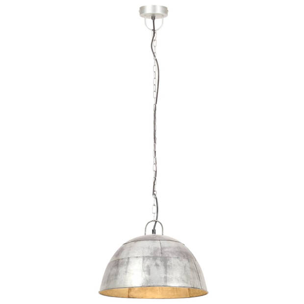 vidaXL Hanglamp industrieel vintage rond 25 W E27 41 cm zilverkleurig