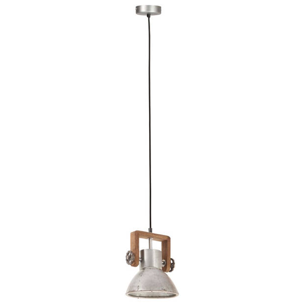 vidaXL Hanglamp industrieel rond 25 W E27 19 cm zilverkleurig