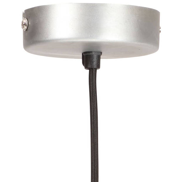 vidaXL Hanglamp industrieel rond 25 W E27 19 cm zilverkleurig