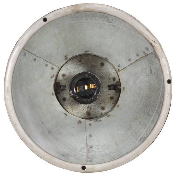 vidaXL Hanglamp industrieel rond 25 W E27 19 cm zilverkleurig