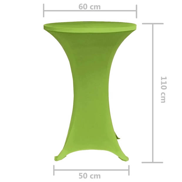 vidaXL Tafelhoes stretch 2 stuks 60 cm groen