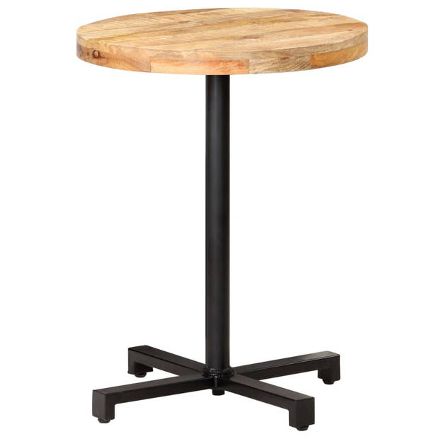 vidaXL Bistrotafel rond Ø60x75 cm ruw mangohout