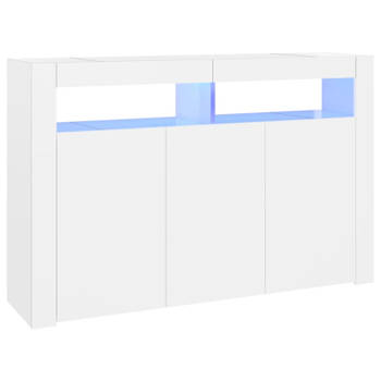 vidaXL Dressoir met LED-verlichting 115,5x30x75 cm wit