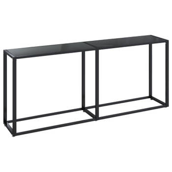 vidaXL Wandtafel 180x35x75,5 cm gehard glas zwart