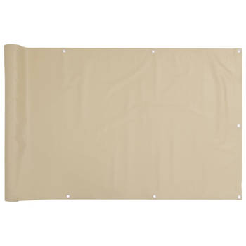 vidaXL Balkonscherm 90x500 cm oxford stof beige