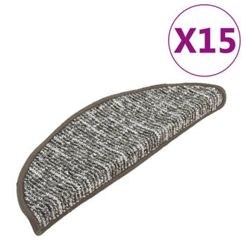 vidaXL Trapmatten 15 st 65x21x4 cm antracietkleurig