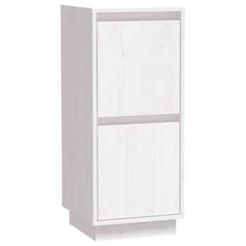 vidaXL Dressoir 31,5x34x75 cm massief grenenhout wit