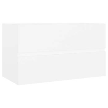 vidaXL Wastafelkast 80x38,5x45 cm bewerkt hout wit