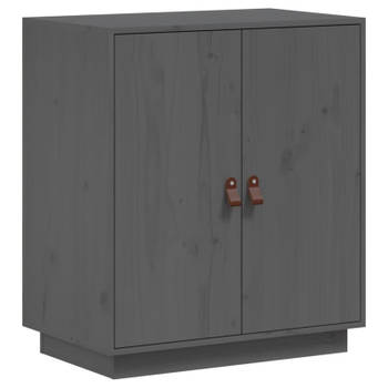 vidaXL Dressoir 65,5x40x75 cm massief grenenhout grijs