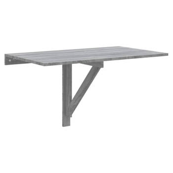 vidaXL Wandtafel inklapbaar 100x60x56 cm bewerkt hout grijs sonoma