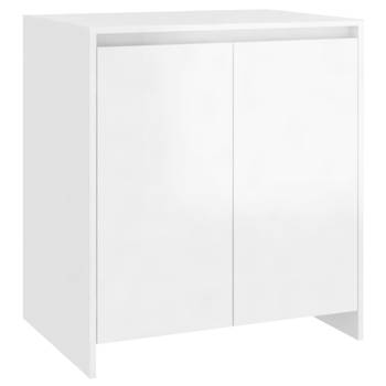 The Living Store Dressoir 70x41x75 cm bewerkt hout hoogglans wit - Keukenkast