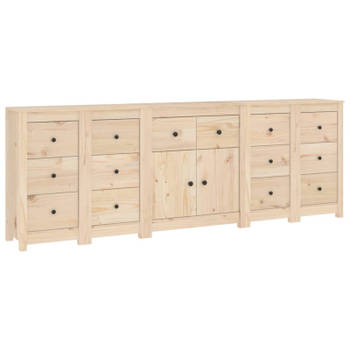 vidaXL Dressoir 230x35x80 cm massief grenenhout