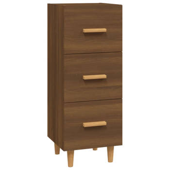 vidaXL Dressoir 34,5x34x90 cm bewerkt hout bruin eikenkleur