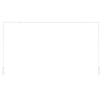 Tafelklem/tafelhaak - wit - staal - verstelbaar - 117-211,5 x 3,7 - 110,5 cm - Tafelklemmen
