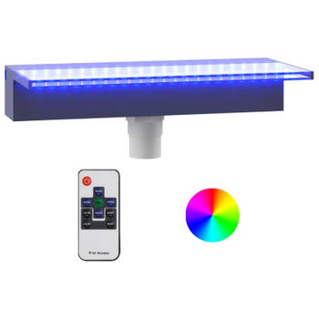 vidaXL Watervaloverlaat met RGB LED's 45 cm acryl
