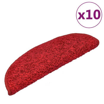 vidaXL Trapmatten 10 st 65x21x4 cm rood