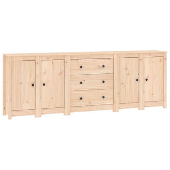 vidaXL Dressoir 230x35x80 cm massief grenenhout