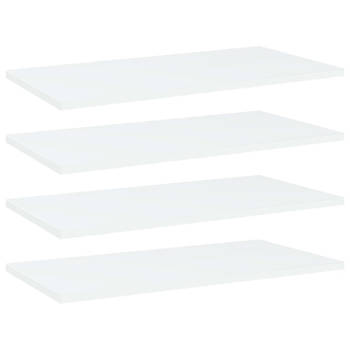 vidaXL Wandschappen 4 st 60x30x1,5 cm spaanplaat wit