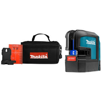 Makita Kruislijnlaserwaterpas 10,8 W rood 25 m blauw en zwart