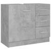 vidaXL Wastafelkast 63x30x54 cm bewerkt hout betongrijs