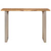 The Living Store Houten Eettafel - Massief Acaciahout - Industriële Tafel - 110 x 50 x 76 cm