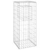 The Living Store Schanskorfpaal - 40 x 40 x 100 cm - Roestvrij IJzer - Spot gelast